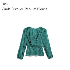 NWT Lush Surplice Peplum Blouse - Size M